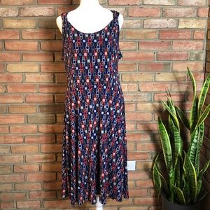 Banana Republic Sleeveless Geometric Print Dress in Size Large